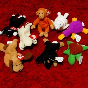 Lot of 8 Teenie Beanie Babies